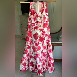 Talbots watercolor rose dress